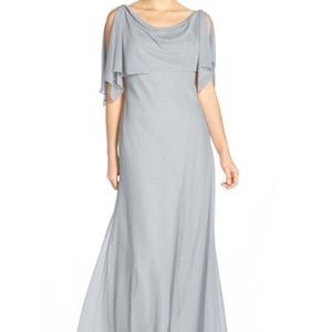 Jenny Yoo NWT Devon Glitter Dress with Caplet